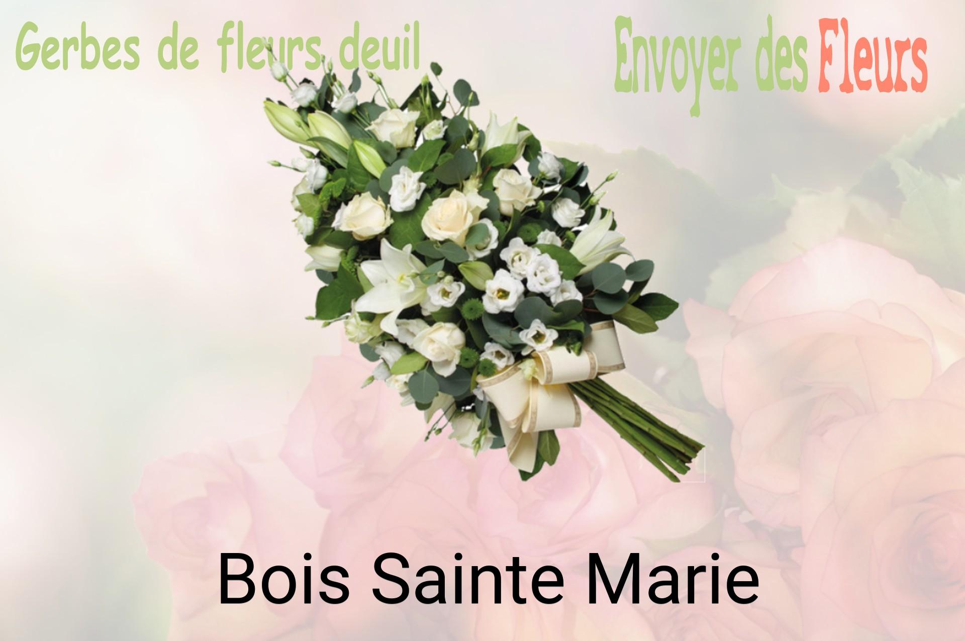 Gerbe de fleurs de deuil livrée à Bois-Sainte-Marie